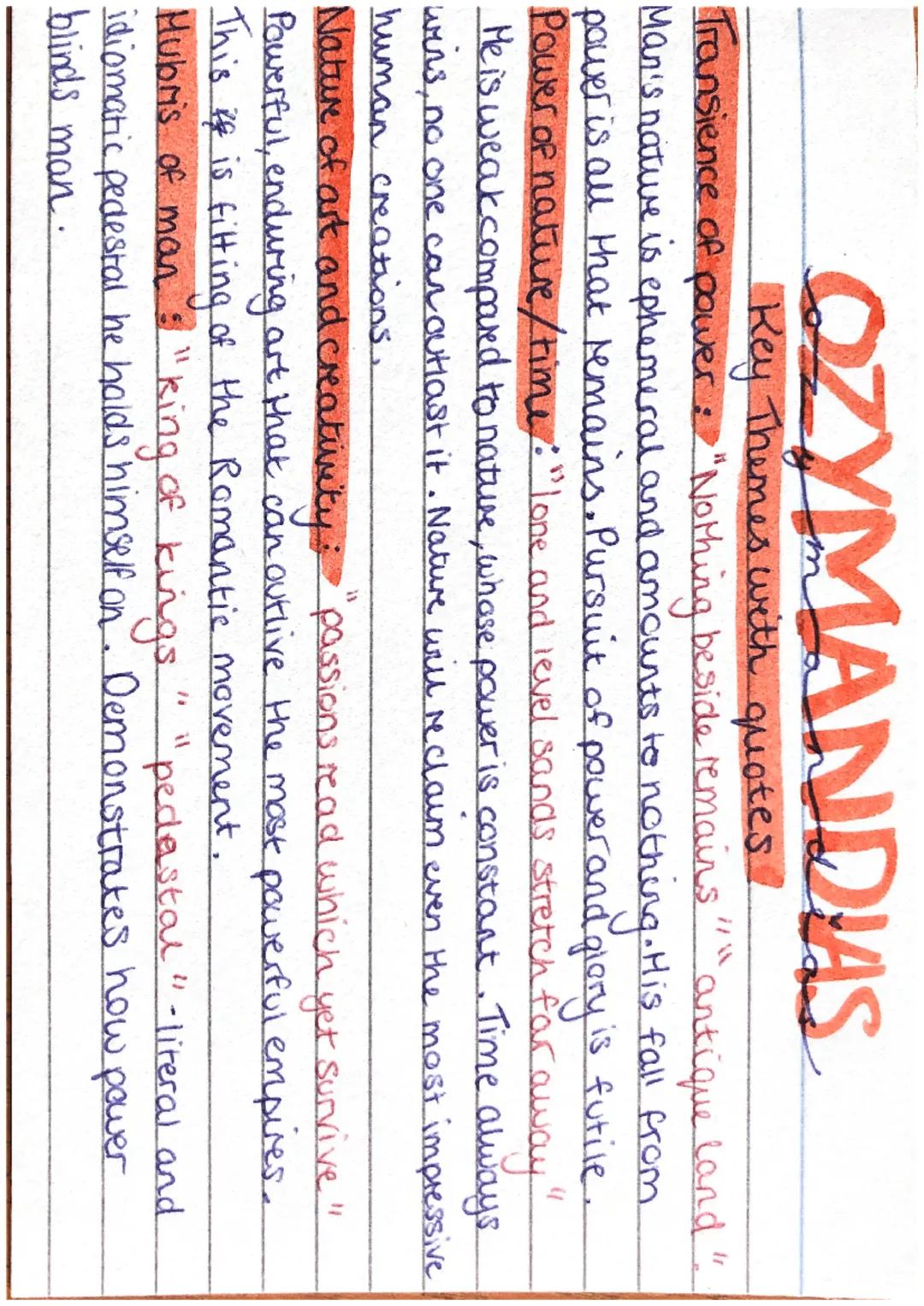 OZYMANDIAS

Context: Written by Percy Bysshe Shelley in 1818. Inspired by a
discovery of a statue of Rameses 11. Romanticist pret - rebelled