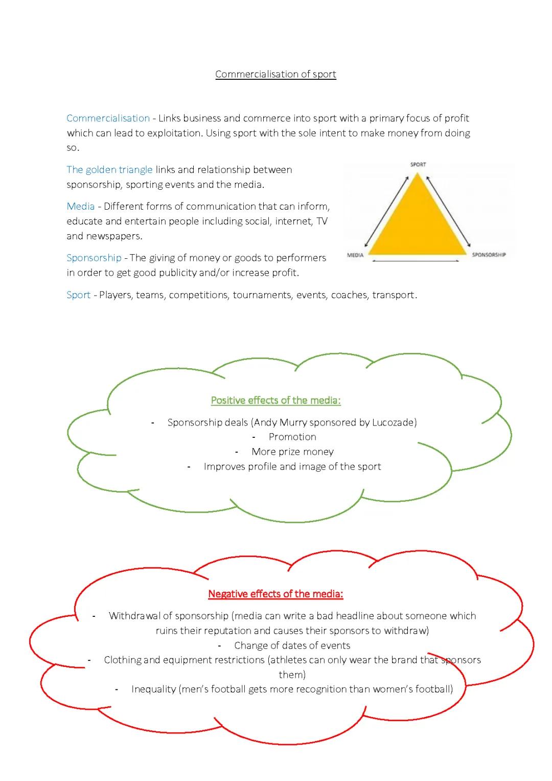 Understanding the Commercialisation of Sports