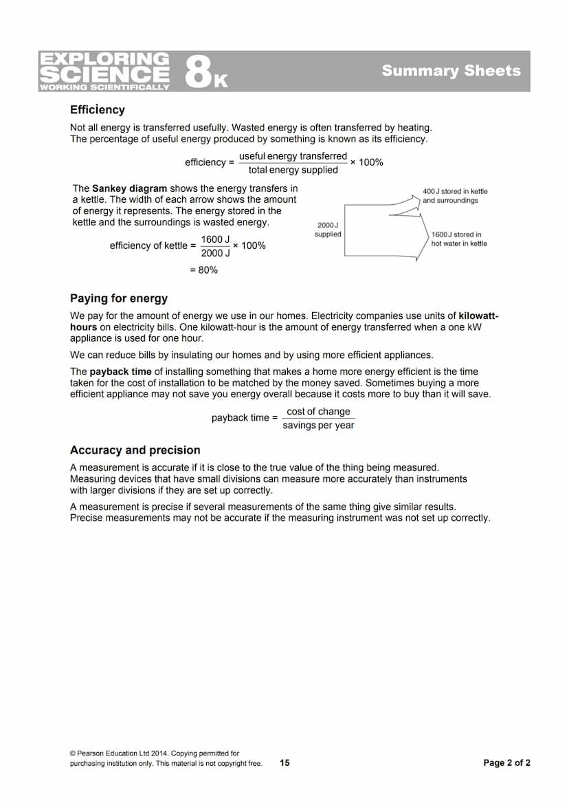 SCIENCE 8K
WORKING SCIENTIFICALLY
Energy transfers
Energy and temperature
When we know the temperature of something, we know how hot it is, 