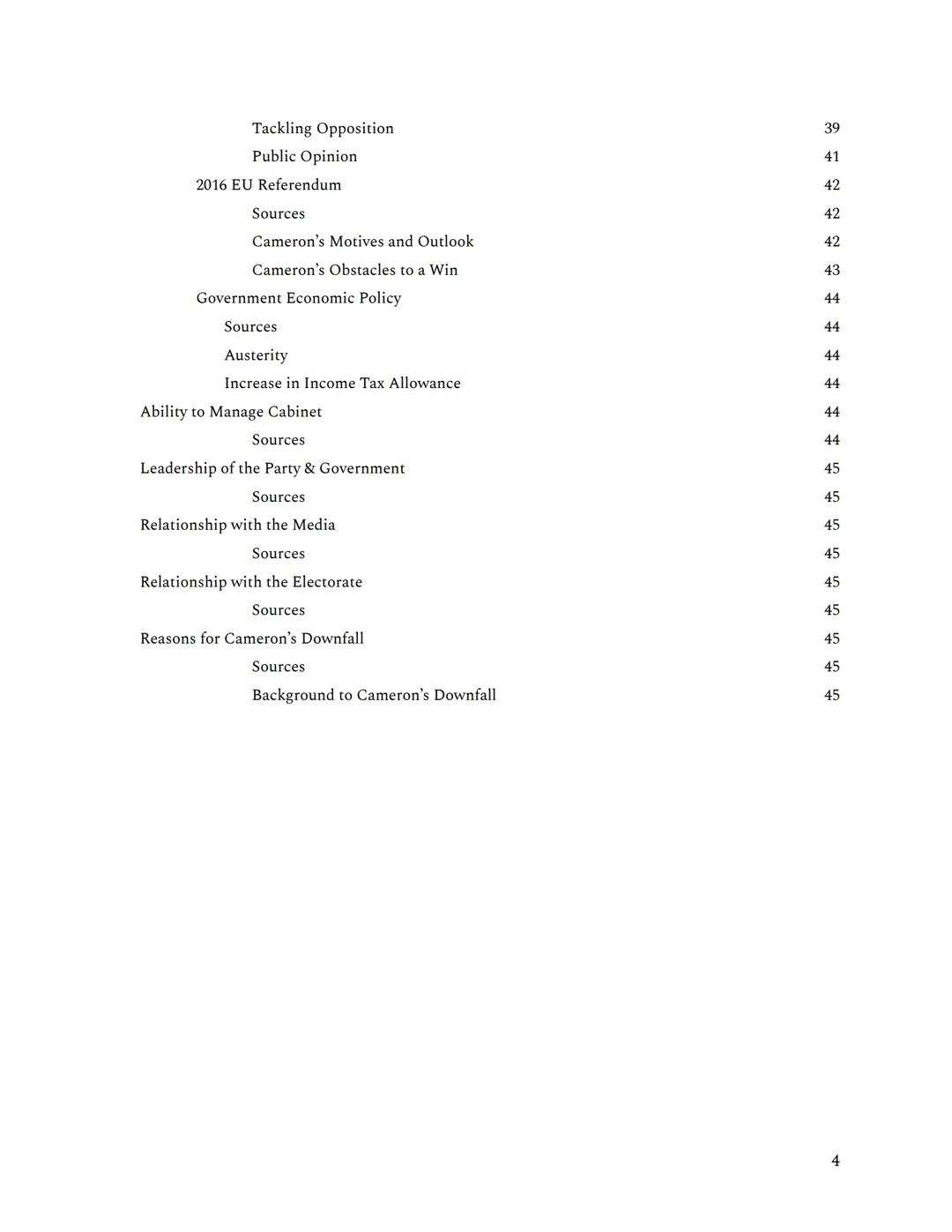 PM and Cabinet: Comparing Pre- and Post-
1997 Prime Ministers
Thatcher and Cameron
1 Contents
Contents
MARGERET THATCHER
Biography
An Outlin