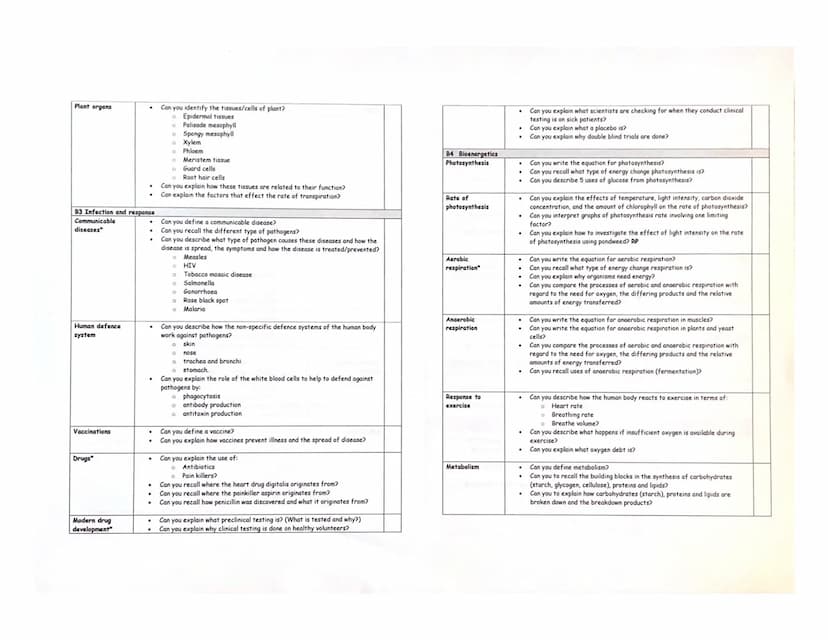 Biology (Combined Science) HIGHER Paper 1
Content
Topic
B1
Cell Biology
Cell structure
Microscopy
Cell division
Diffusion
Active transport
O