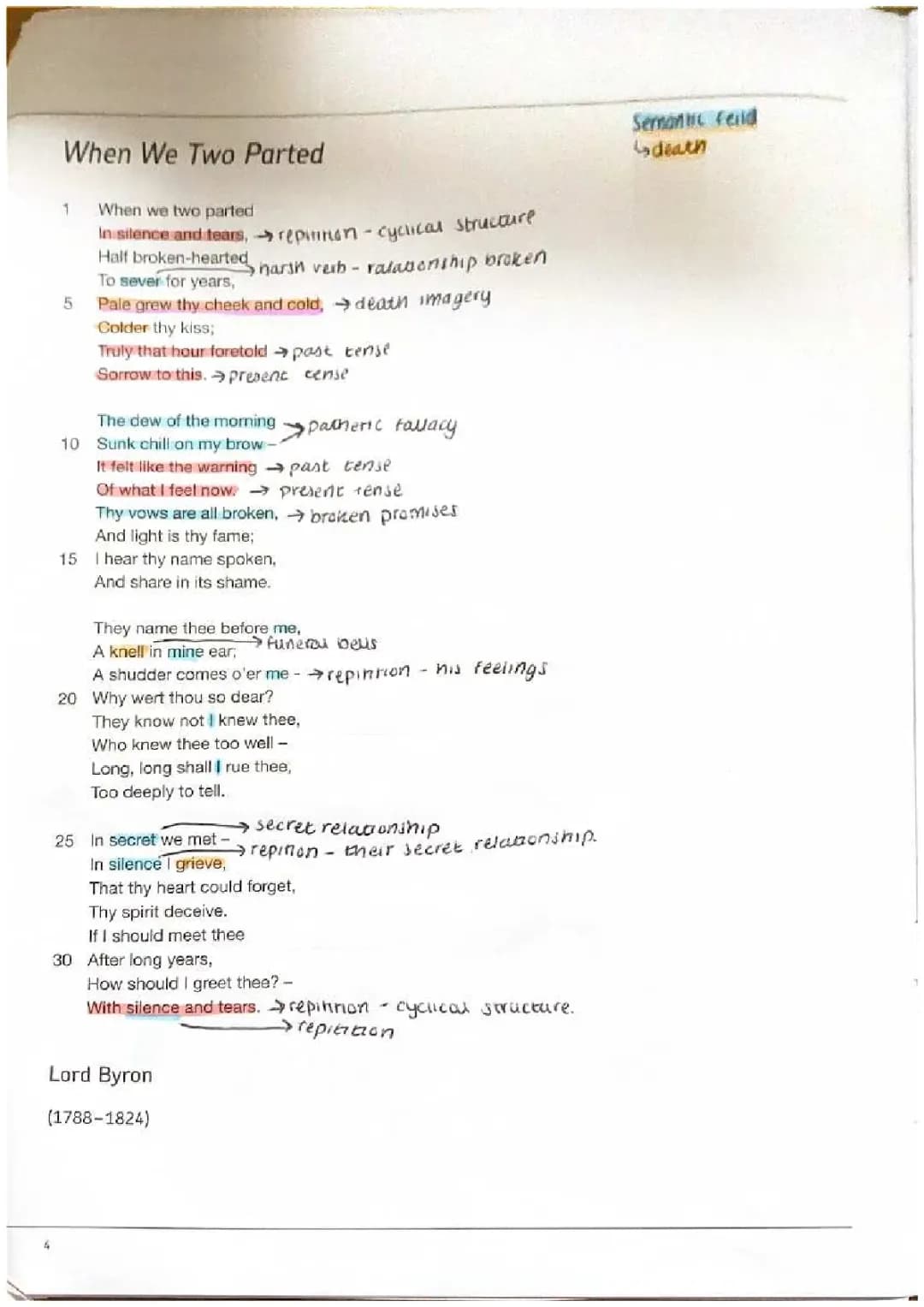 Exploring 'When We Two Parted': Analysis and 'Love's Philosophy' Poem Interpretation