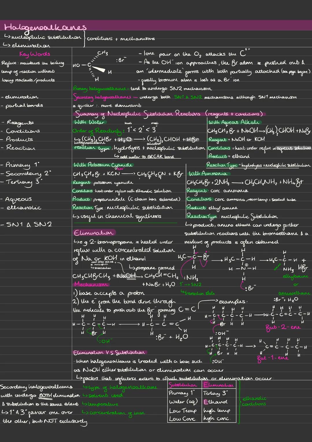 # Halogenealkanes

> germation

> nucleophilic subohtution

Ls elemeination reactions

## Key Words

intermdecular forces un
halogenealkans
