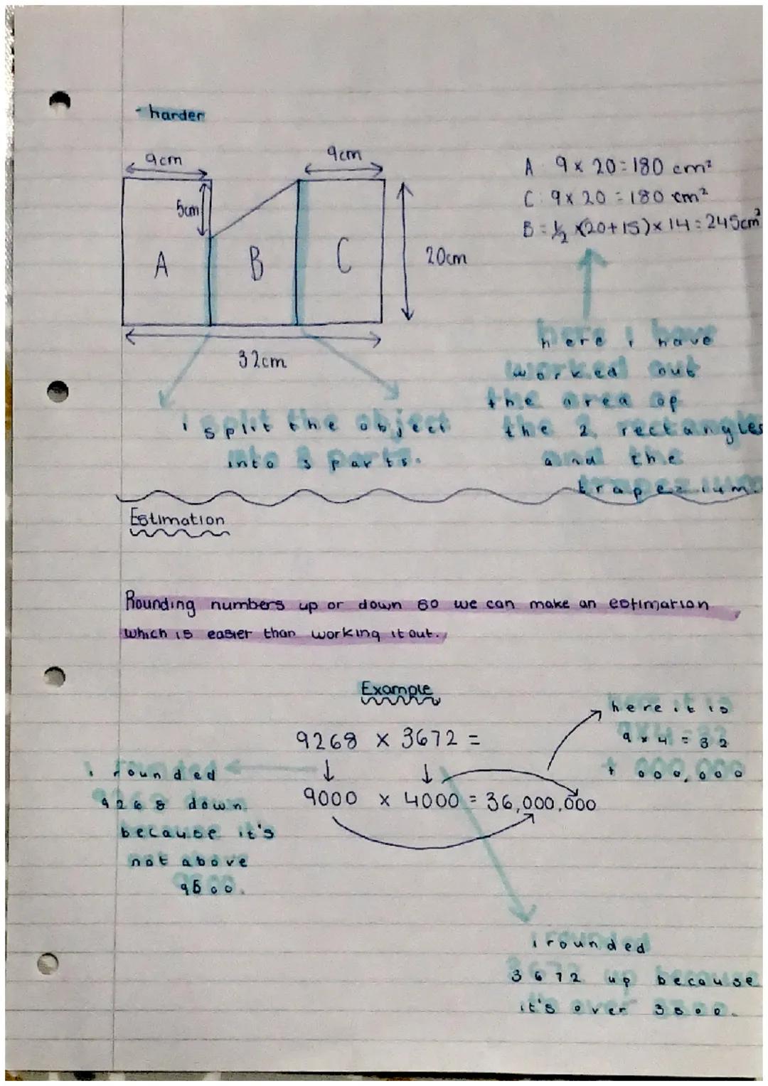 what it is
important
2D SHAPE AREA
examples
· Circle = JT (PI) x Radius ² (R²)
JR²
A Sector =
Arc = 0
360
3 cm I
2
360
AREA OF COMPOUND SHAP