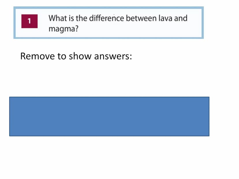 08/03/2021
c/w 8Hb Igneous and Metamorphic ST
LOS: To be able to: Describe how magma can be erupted to form
volcanoes.
Describe how igneous 