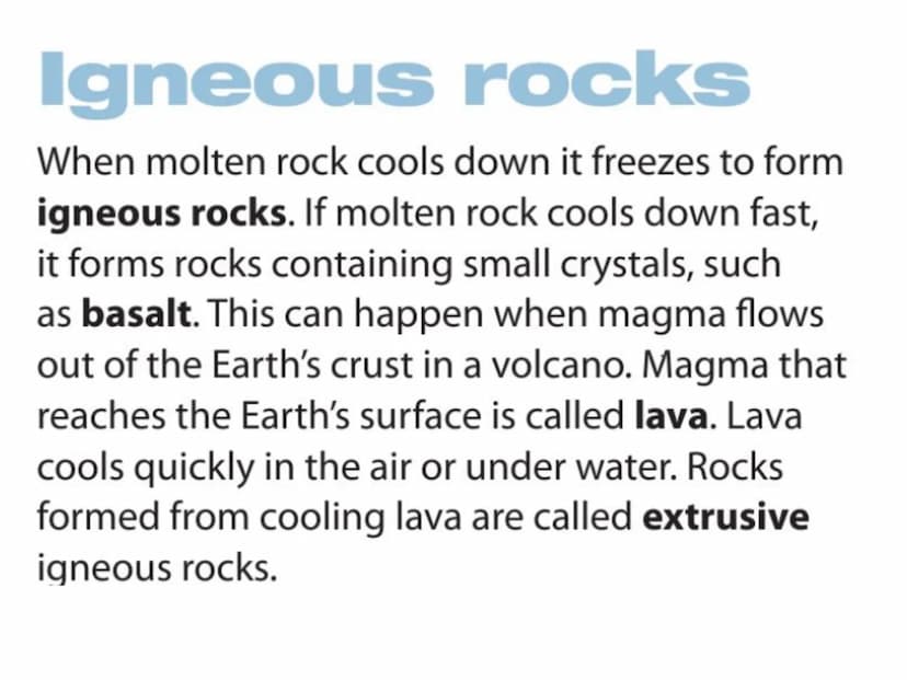 08/03/2021
c/w 8Hb Igneous and Metamorphic ST
LOS: To be able to: Describe how magma can be erupted to form
volcanoes.
Describe how igneous 