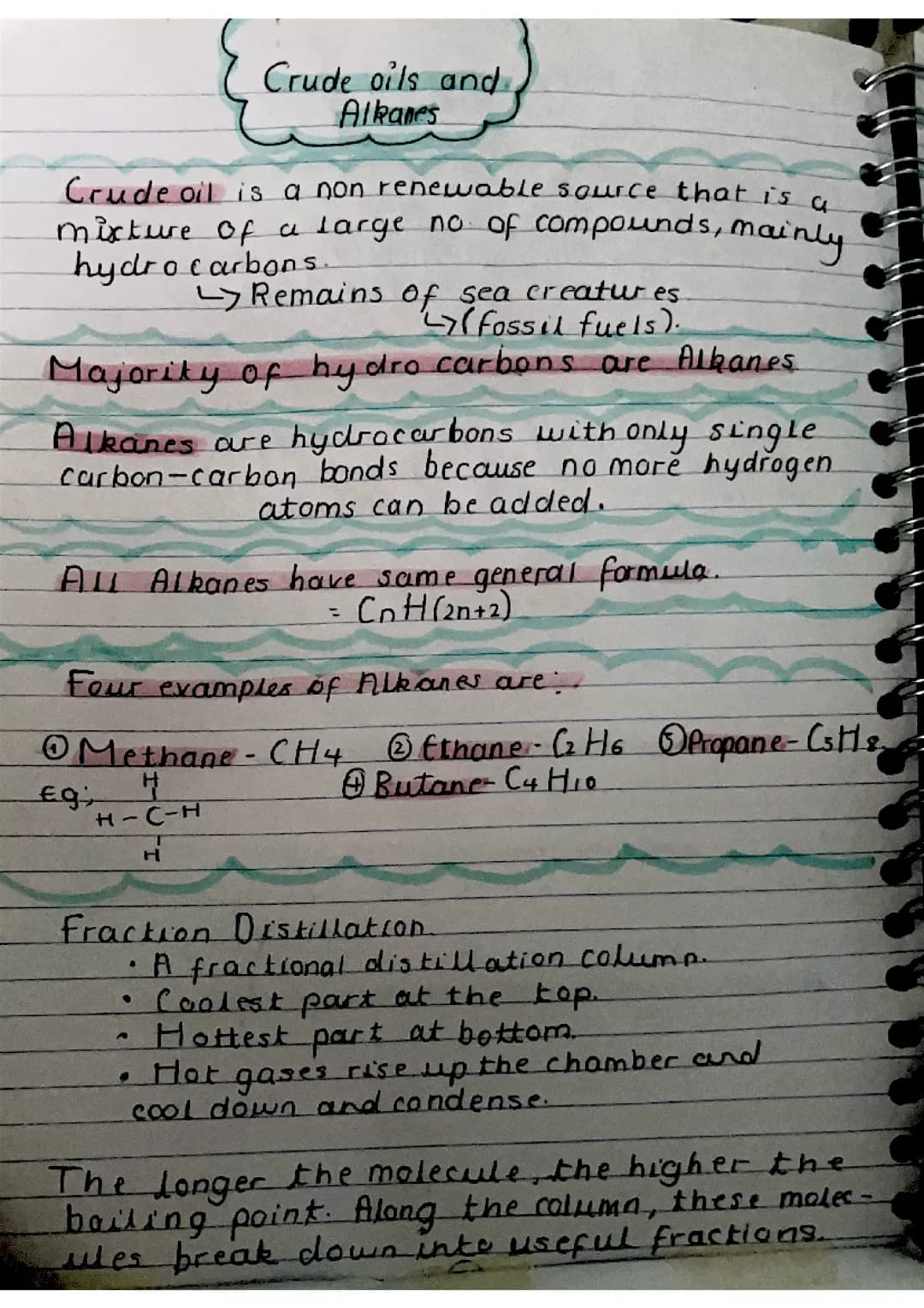 Crude oils and Alkanes 