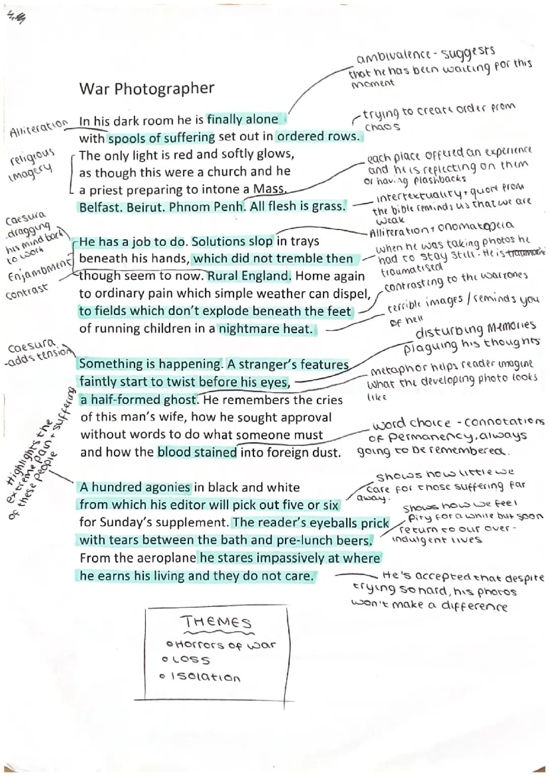 carol ann duffy annotated poems 