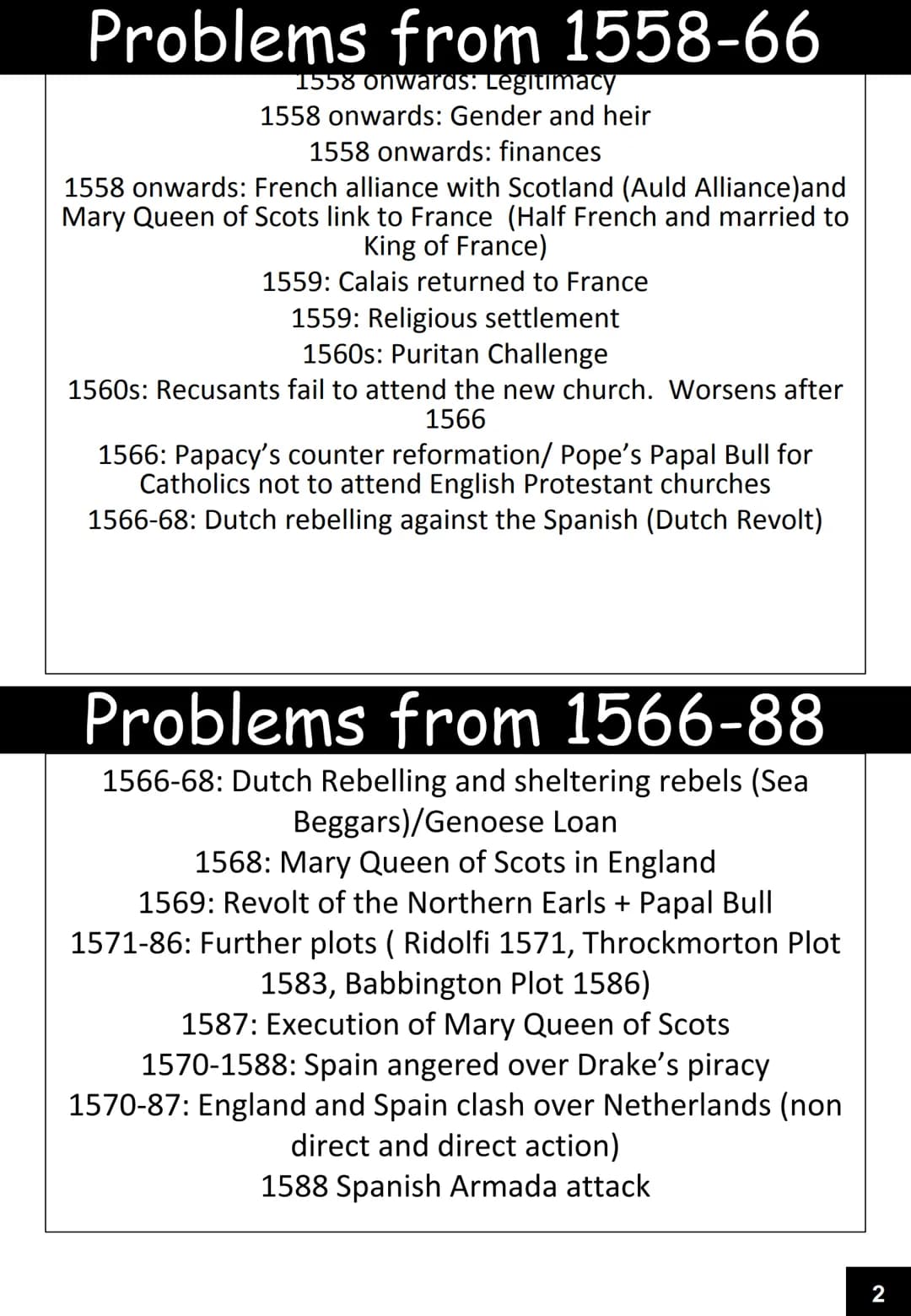 GCSE History
Elizabethan Age, 1558-1603
Name:
Revision guide Queen Elizabeth I
King Philip II
Pope Pius V
Mary, Queen of Scots
Mary of Guise