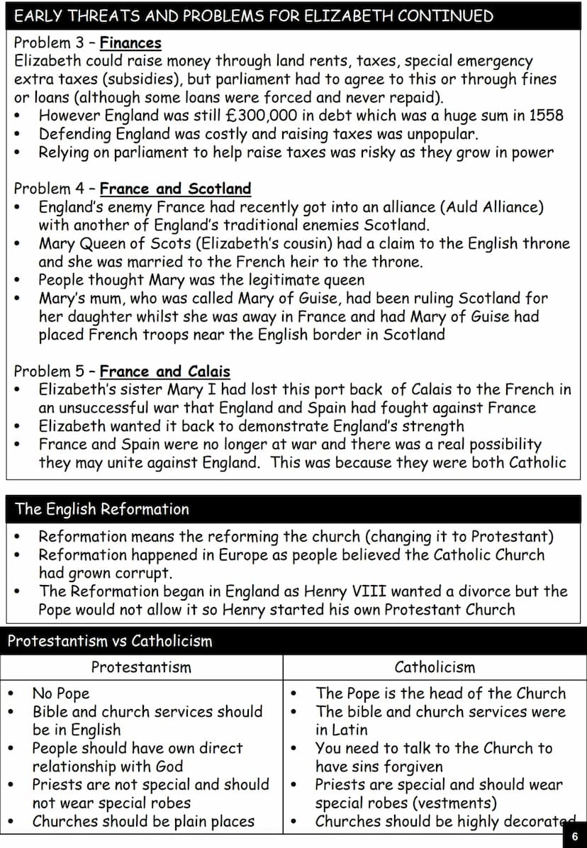 GCSE History
Elizabethan Age, 1558-1603
Name:
Revision guide Queen Elizabeth I
King Philip II
Pope Pius V
Mary, Queen of Scots
Mary of Guise