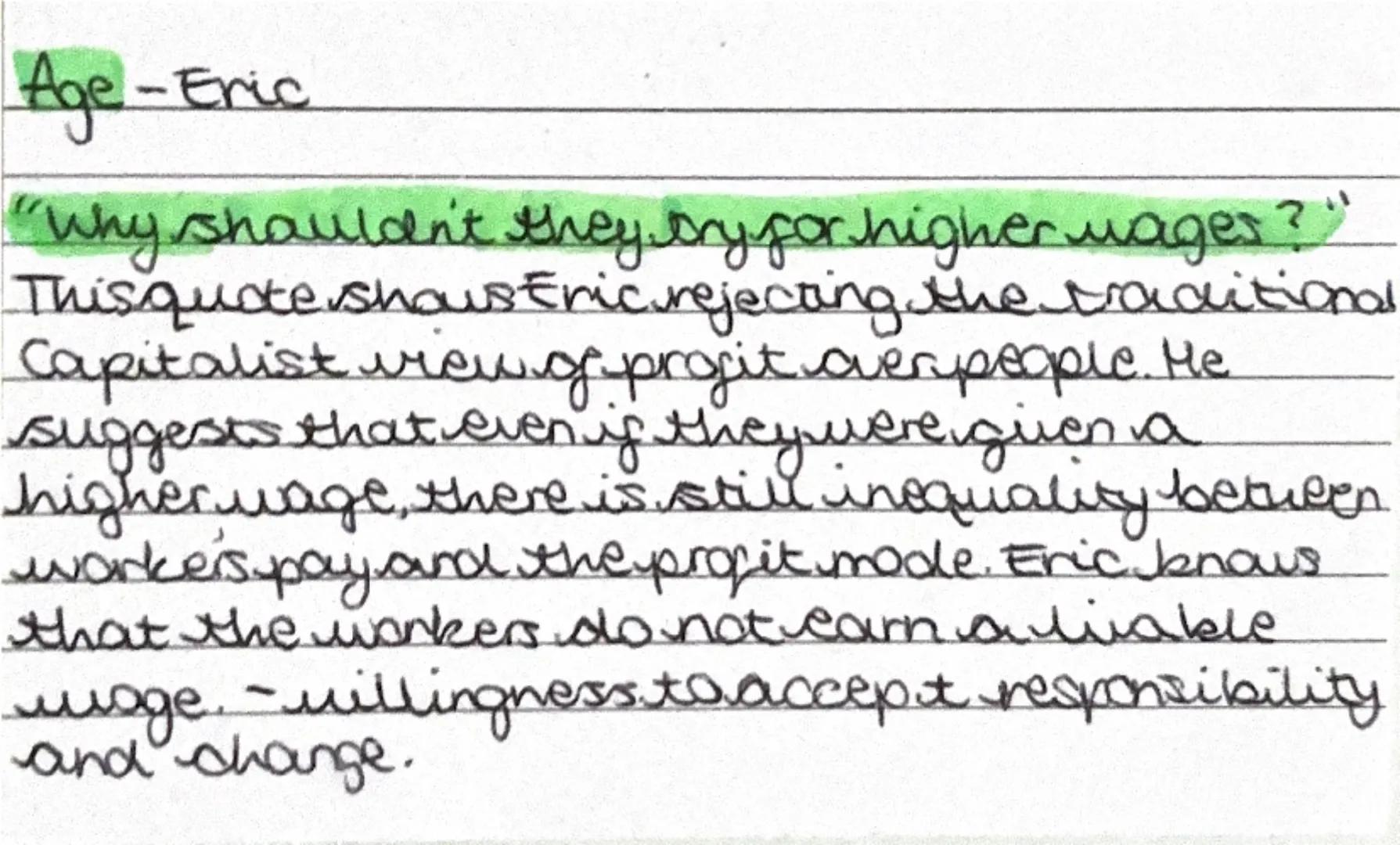Age - Sheila

"I'm sorry daddy I actually was listening" Sheila shouts. This showing her immaturity by using the term 'daddy' which infantil