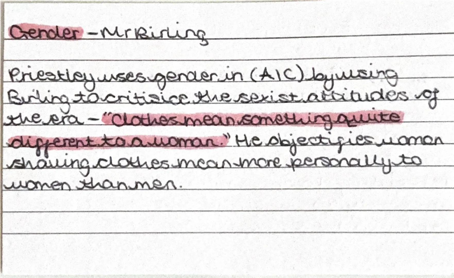 Age - Sheila

"I'm sorry daddy I actually was listening" Sheila shouts. This showing her immaturity by using the term 'daddy' which infantil