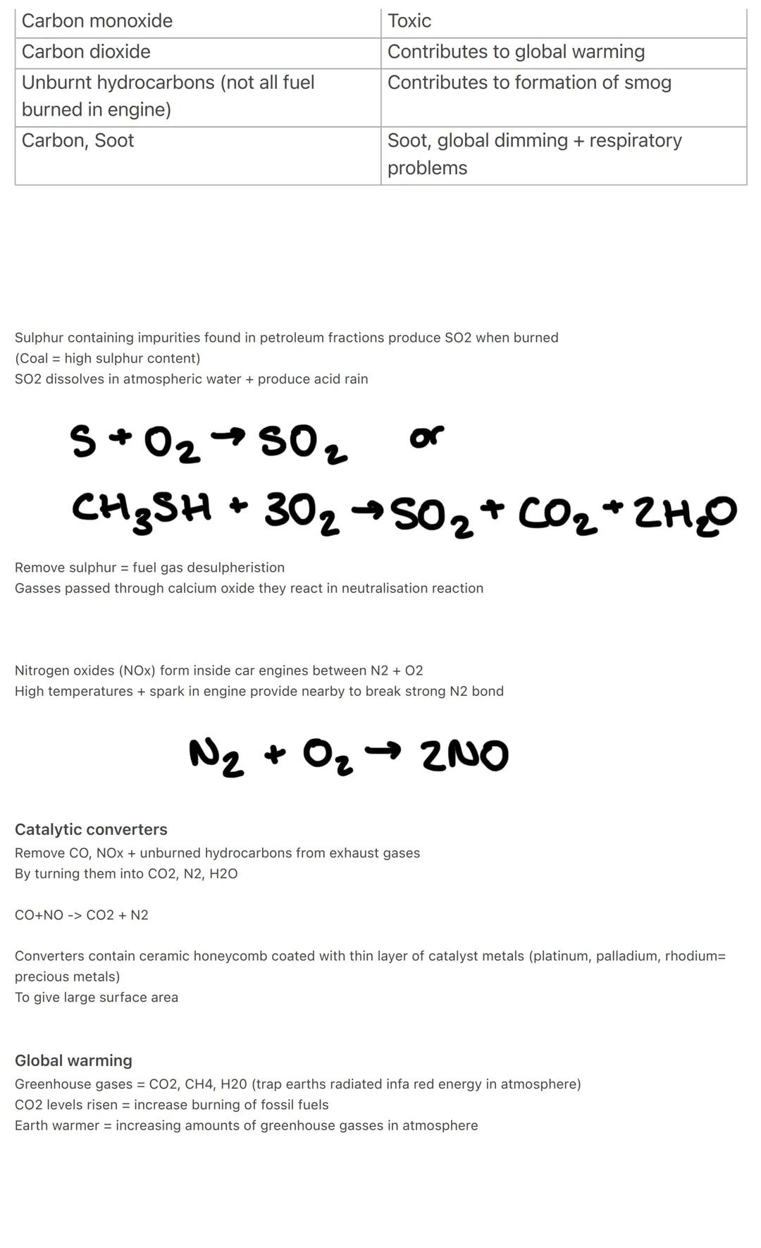 Alkanes and Haloalkanes
1 Alkanes - Fractional distillation/Cracking
Refining crude oil
Petroleum = mixture consisting main only alkane hydr