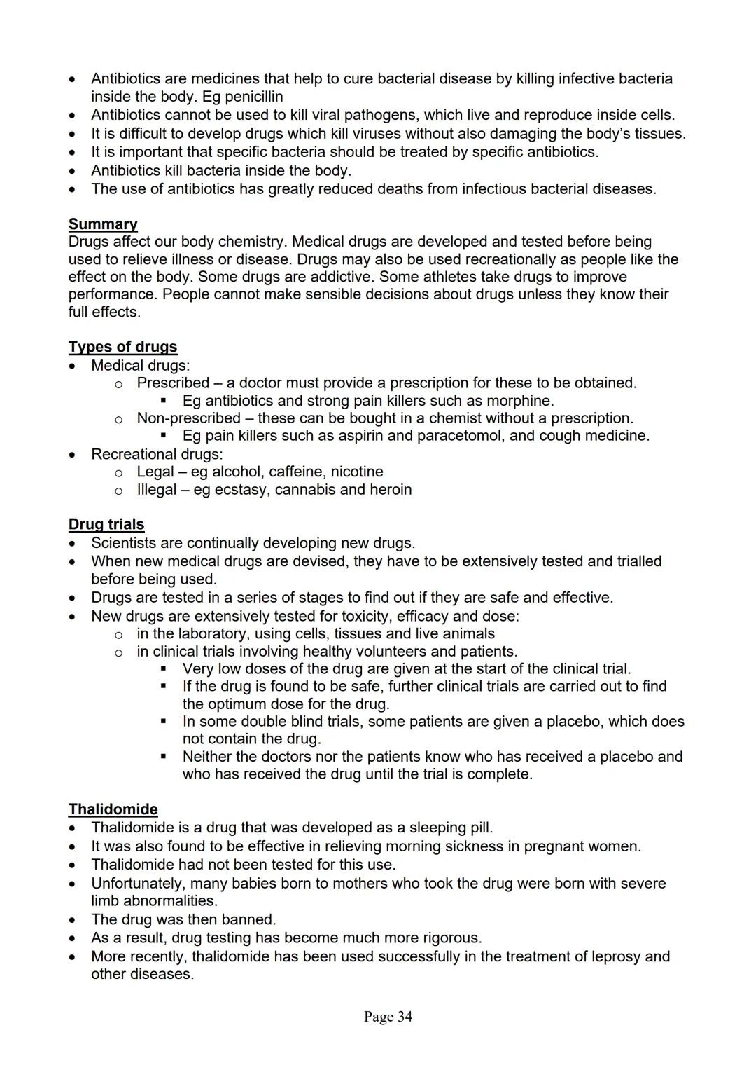 blogy
AQA
GCSE Biology
Paper 1
Summary Notes
Page 1 Summary
All living things are made up of cells. The structures of different types of cel