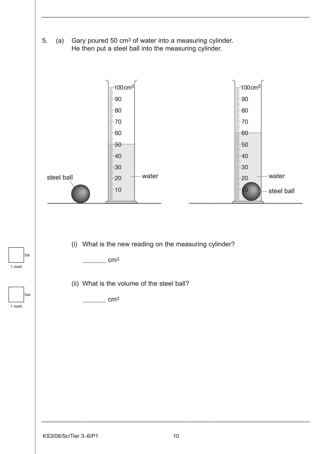 Sc
KEY STAGE
3
TIER
3-6
2008
Science test
Paper 1
First name
Last name
School
Remember
■
■ Try to answer all of the questions.
The number of