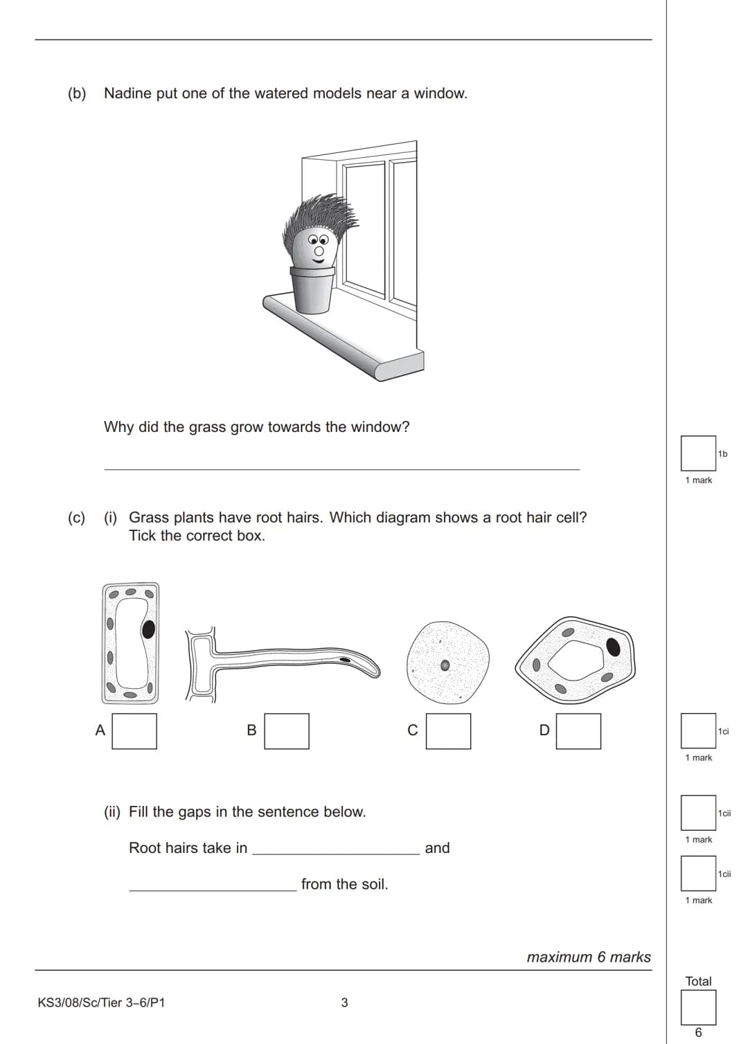 Sc
KEY STAGE
3
TIER
3-6
2008
Science test
Paper 1
First name
Last name
School
Remember
■
■ Try to answer all of the questions.
The number of