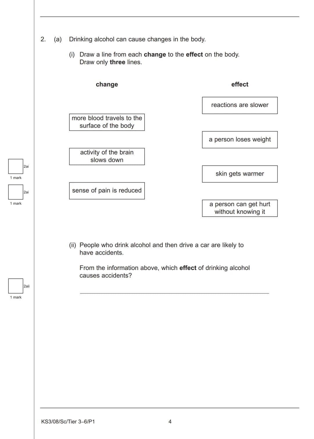 Sc
KEY STAGE
3
TIER
3-6
2008
Science test
Paper 1
First name
Last name
School
Remember
■
■ Try to answer all of the questions.
The number of
