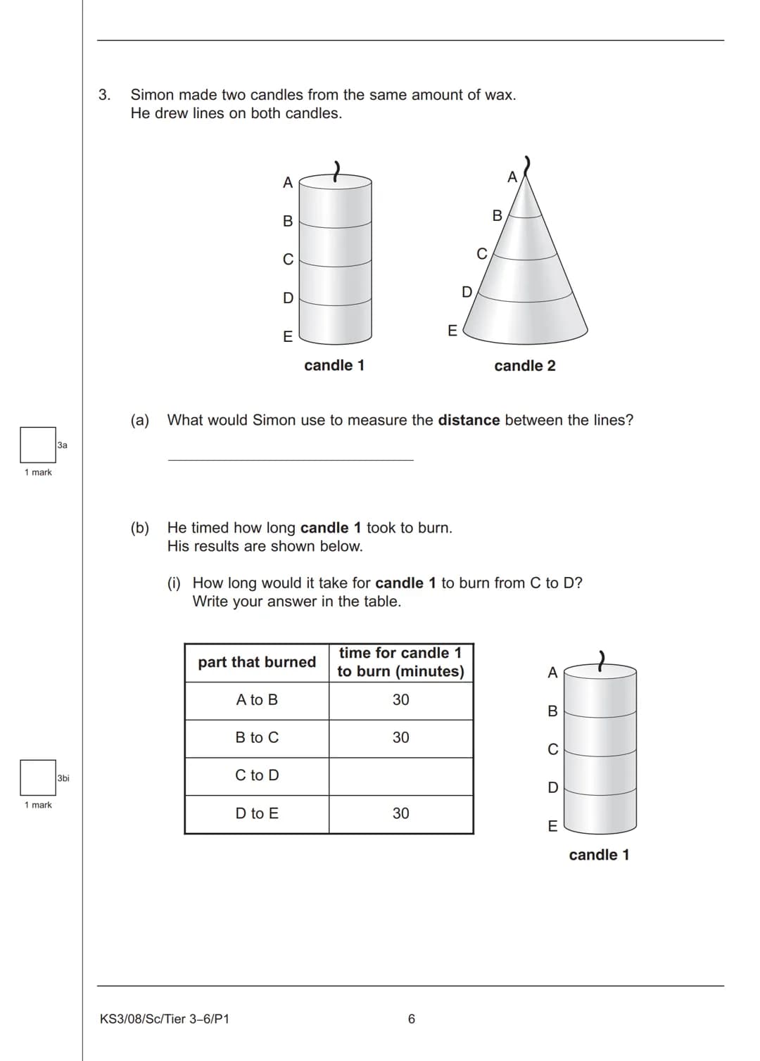 Sc
KEY STAGE
3
TIER
3-6
2008
Science test
Paper 1
First name
Last name
School
Remember
■
■ Try to answer all of the questions.
The number of