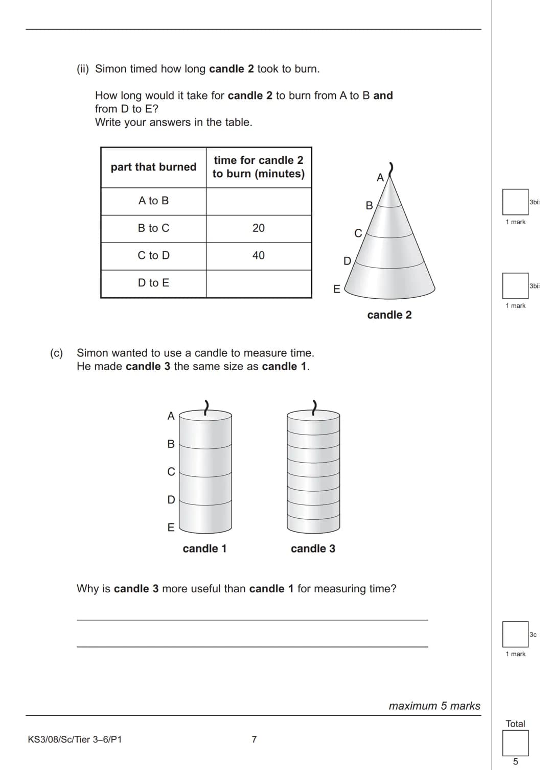 Sc
KEY STAGE
3
TIER
3-6
2008
Science test
Paper 1
First name
Last name
School
Remember
■
■ Try to answer all of the questions.
The number of