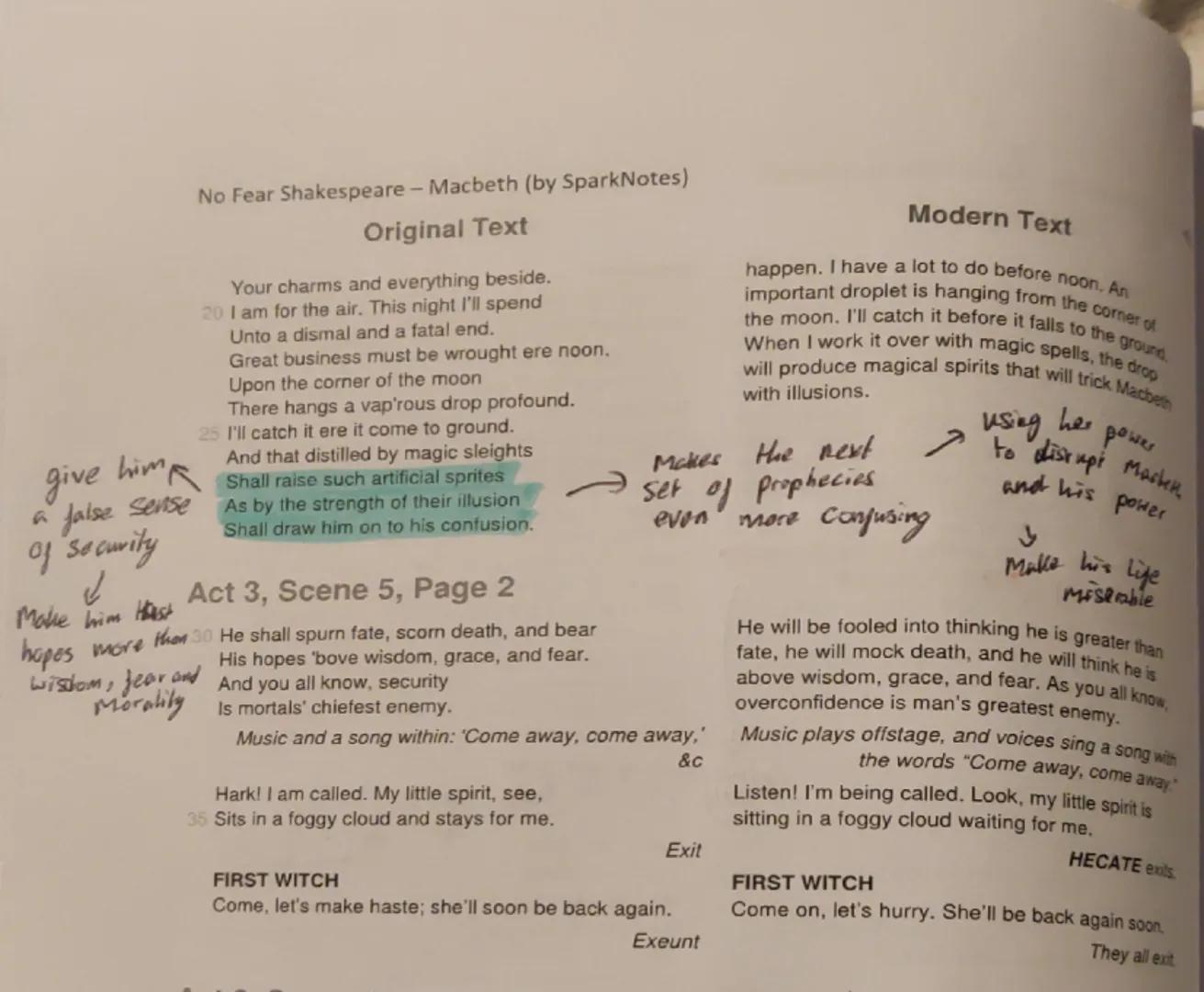 Act 3, Scene 5

Patheticra
fallacy
Thunder. Enter the three WITCHES meetingHECATE

FIRST WITCH
Why, how now, Hecate! You look angerly.

HECA