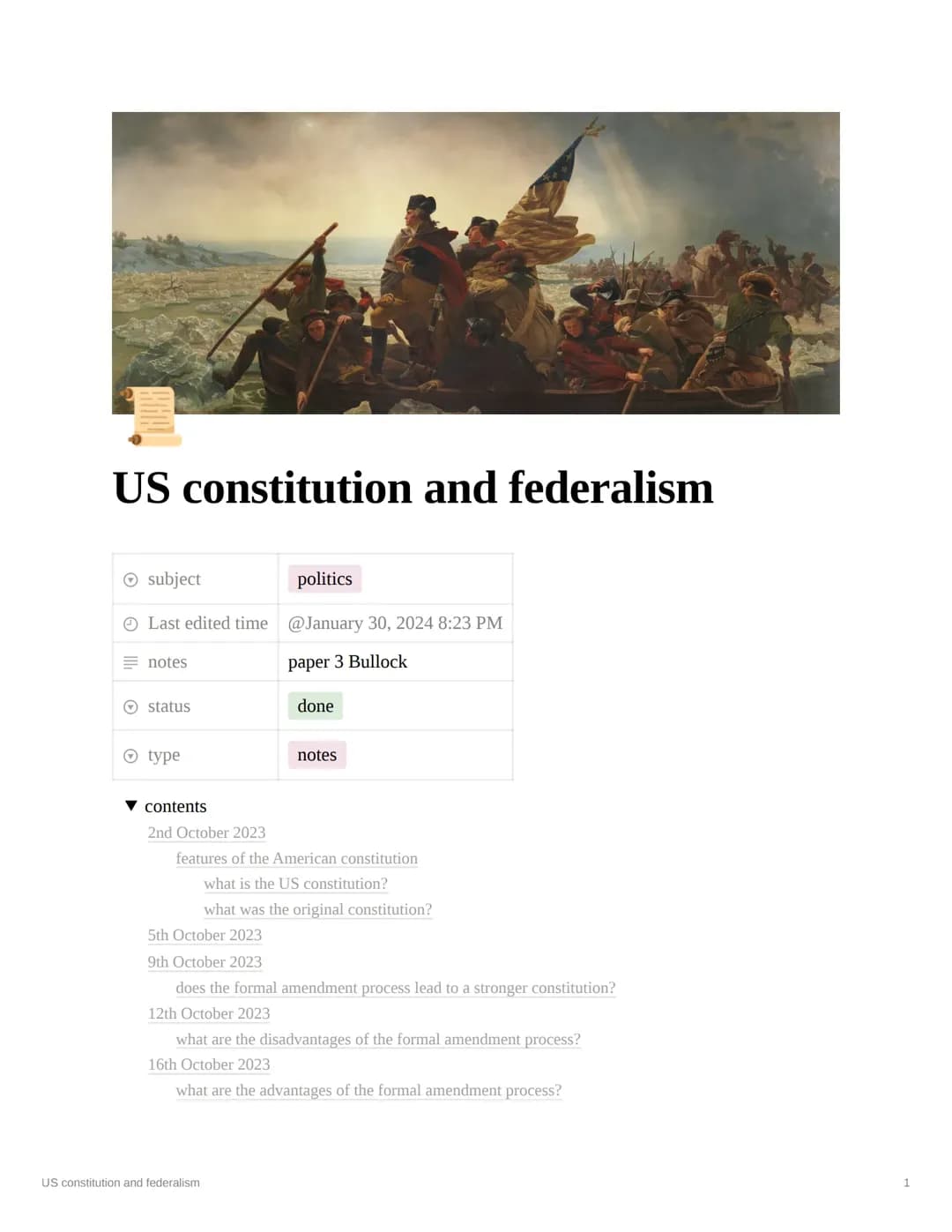 A Level Politics US Constitution and Federalism