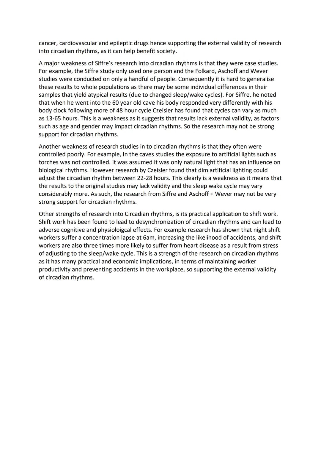 Essay 9: outline and evaluate research into Circadian
rhythms (16)
They are a type of biological rhythms in which a pattern of behaviour occ