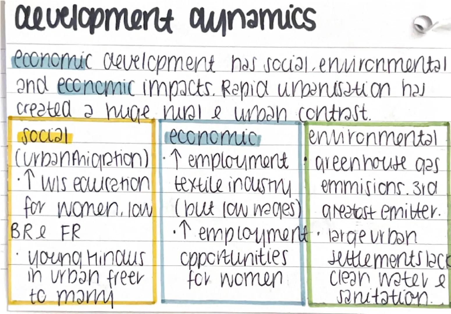 # Paper 1: Topic 2

development measured: economic indicators
↳ GDP per capita

HDI uses 4 indicators: social indicators
1. life expectancy 