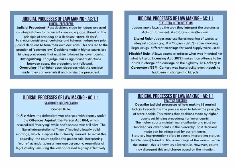 GOVERNMENT PROCESSES OF LAW MAKING - AC: 1.1
3 PARTS OF PARLIAMENT
House of Commons- Most important process of parliament
(formed of 650 ele