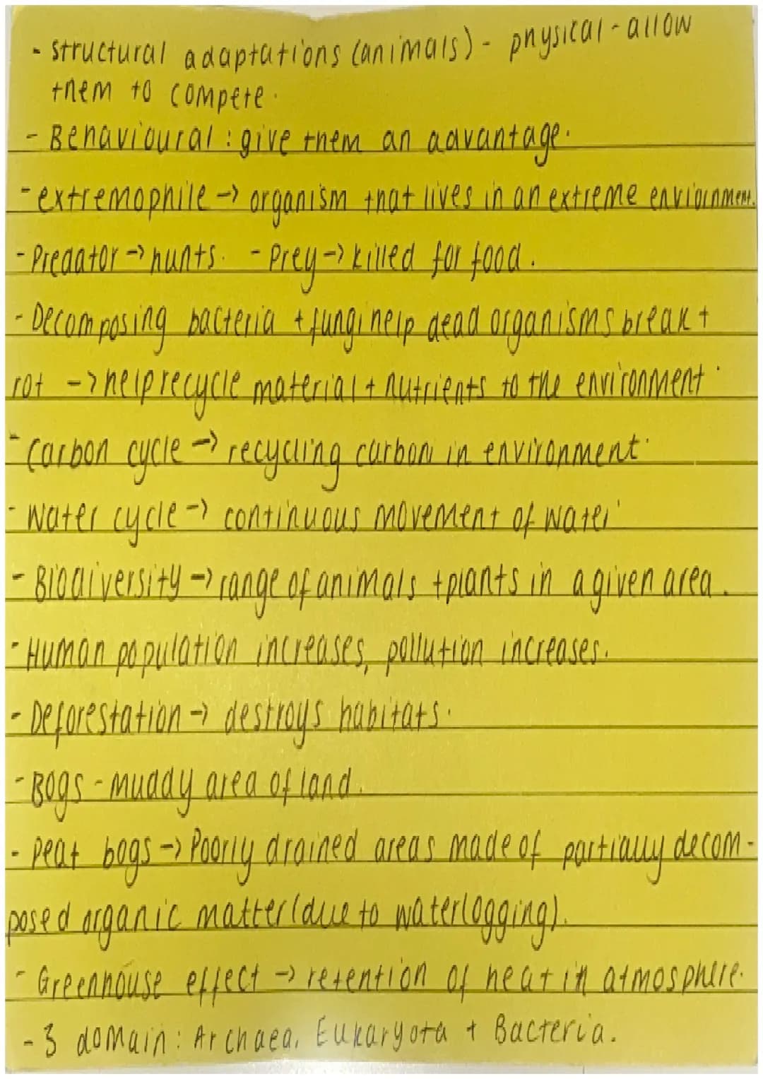 Biology Paper 2 Topic 7 - Ecology
-- ecosystem - living organisms in a particular area.
-->
community - all organisms that live in a nabitat