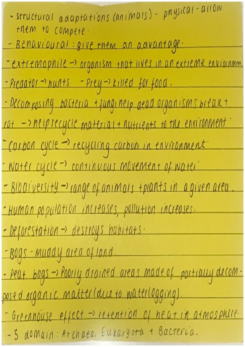 Biology Paper 2 Topic 7 - Ecology
-- ecosystem - living organisms in a particular area.
-->
community - all organisms that live in a nabitat
