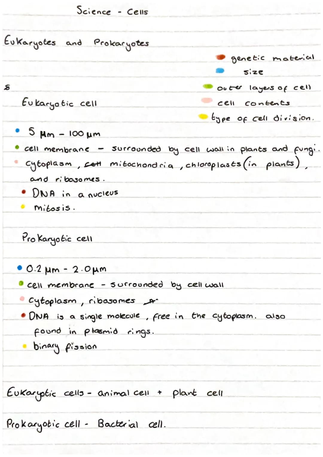 Science Cells
Eukaryotes and Prokaryotes
8
Eukaryotic cell
5 Mm - 100 μm
cell membrane
-
cytoplasm, sett mitochondria
Pro Karyotic cell
and 