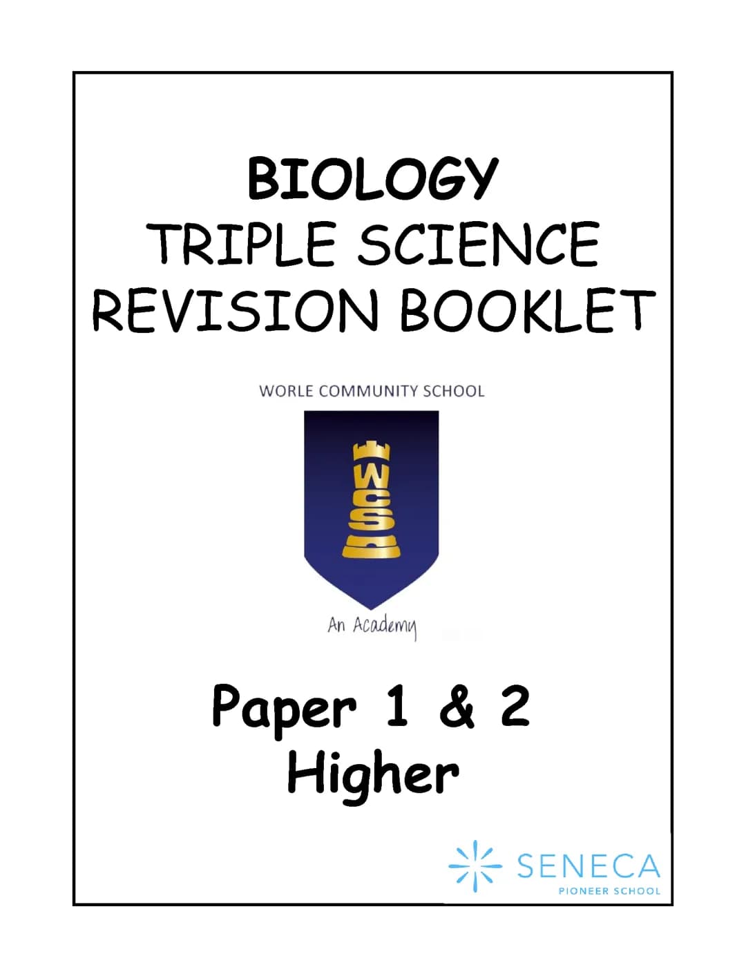 biology booklet higher tier