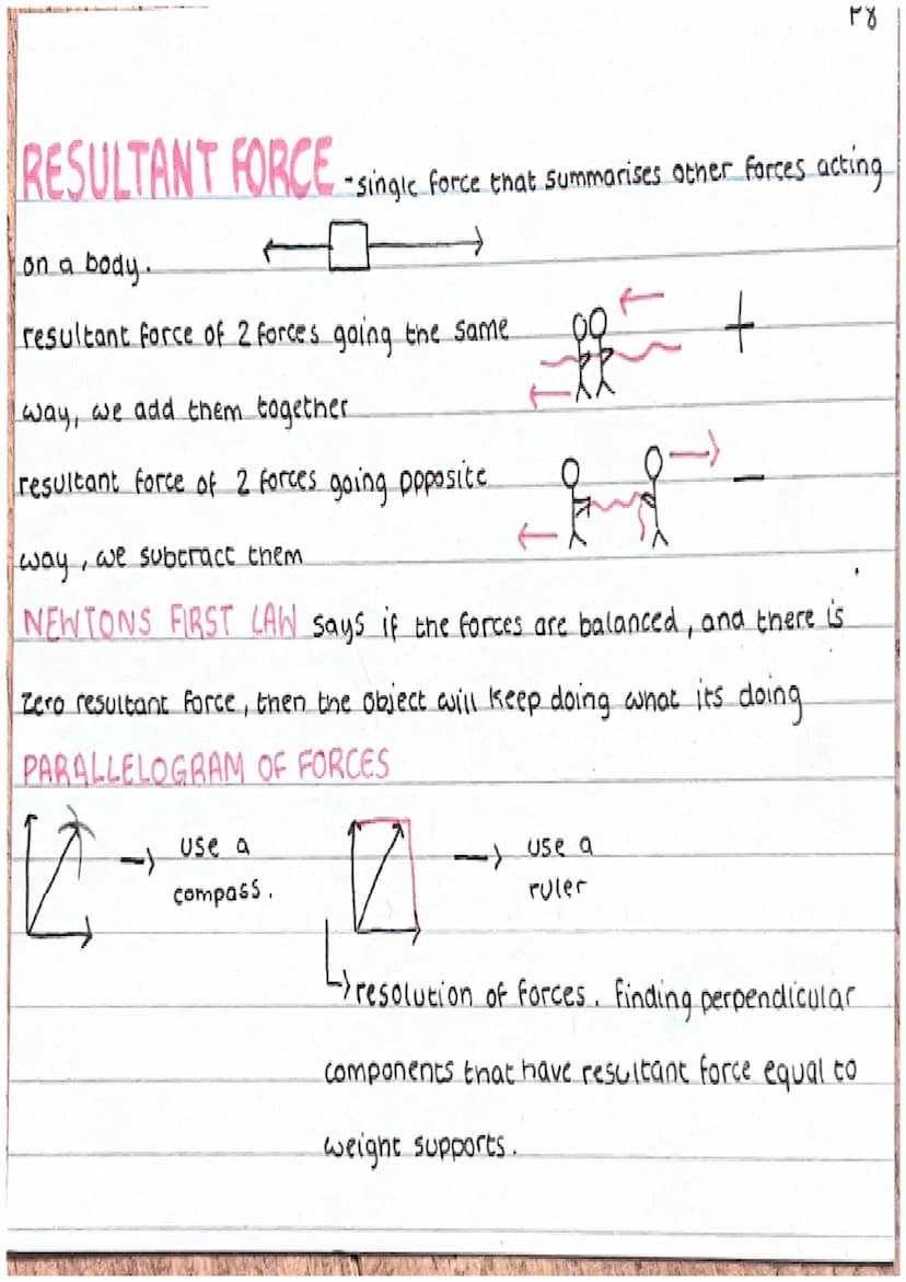 FORCES IN BALANCE P8
vectors have been magnitude + direction / velocity, displacement, force.
scalars have magnitude, no direction/ mass, te