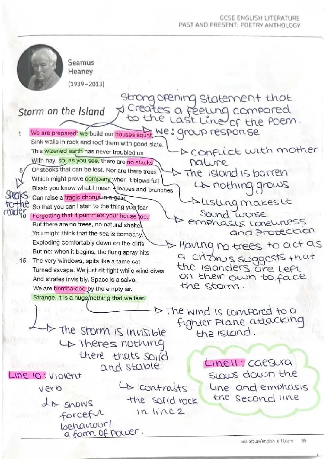 Storm on the Island Poem Analysis PDF - Line by Line, Themes, Quotes, and More!