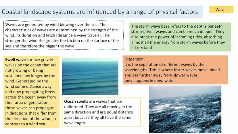 Coastal landscape
Whole course revision How can costal landscapes be viewed as systems?
Open systems:
Coastal systems are seen as open
syste