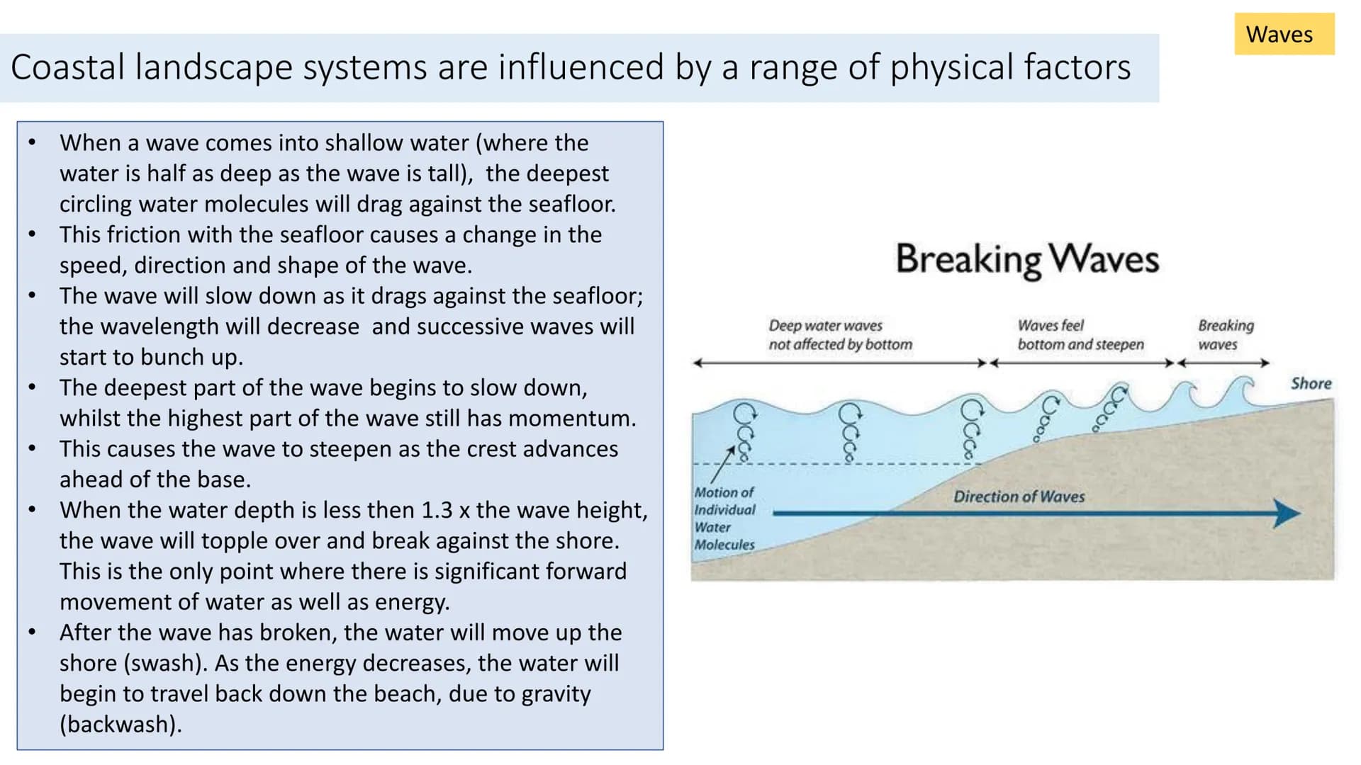Coastal landscape
Whole course revision How can costal landscapes be viewed as systems?
Open systems:
Coastal systems are seen as open
syste