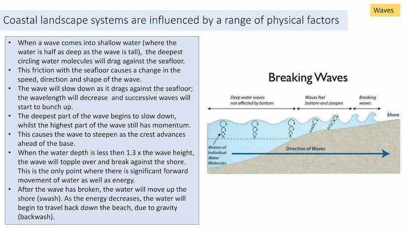 Coastal landscape
Whole course revision How can costal landscapes be viewed as systems?
Open systems:
Coastal systems are seen as open
syste