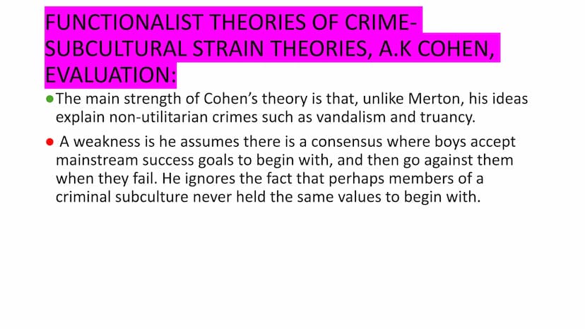r
CRIME AND DEVIANCE
1.) functionalism and subcultural theories
2.) Labelling theories
3.) Marxism
4.) right + left realism
victims.
5.) Gen