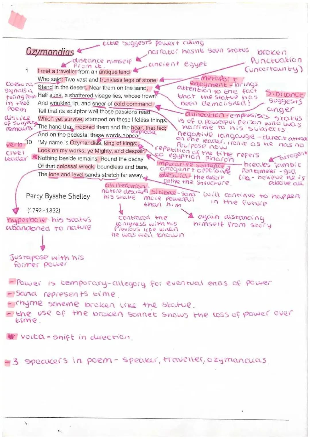 ozymandias annotations 