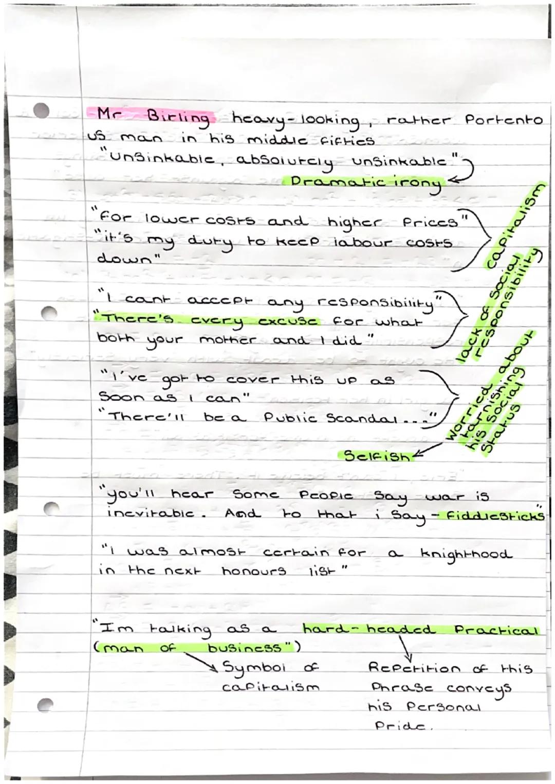 An inspector calls key quotations 