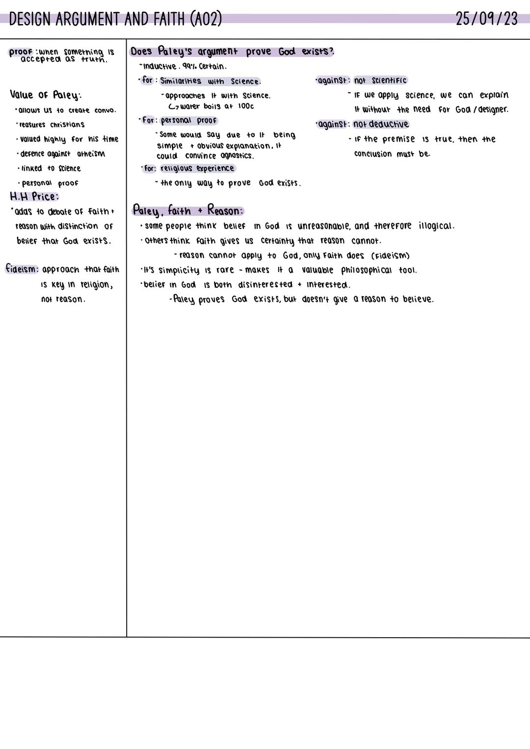 The Design Argument
WILLIAM PALEY AQA A-level Religious Studies 7062. A-level exams June 2018 onwards. Version 1.2 5 June 2019
3 Subject con