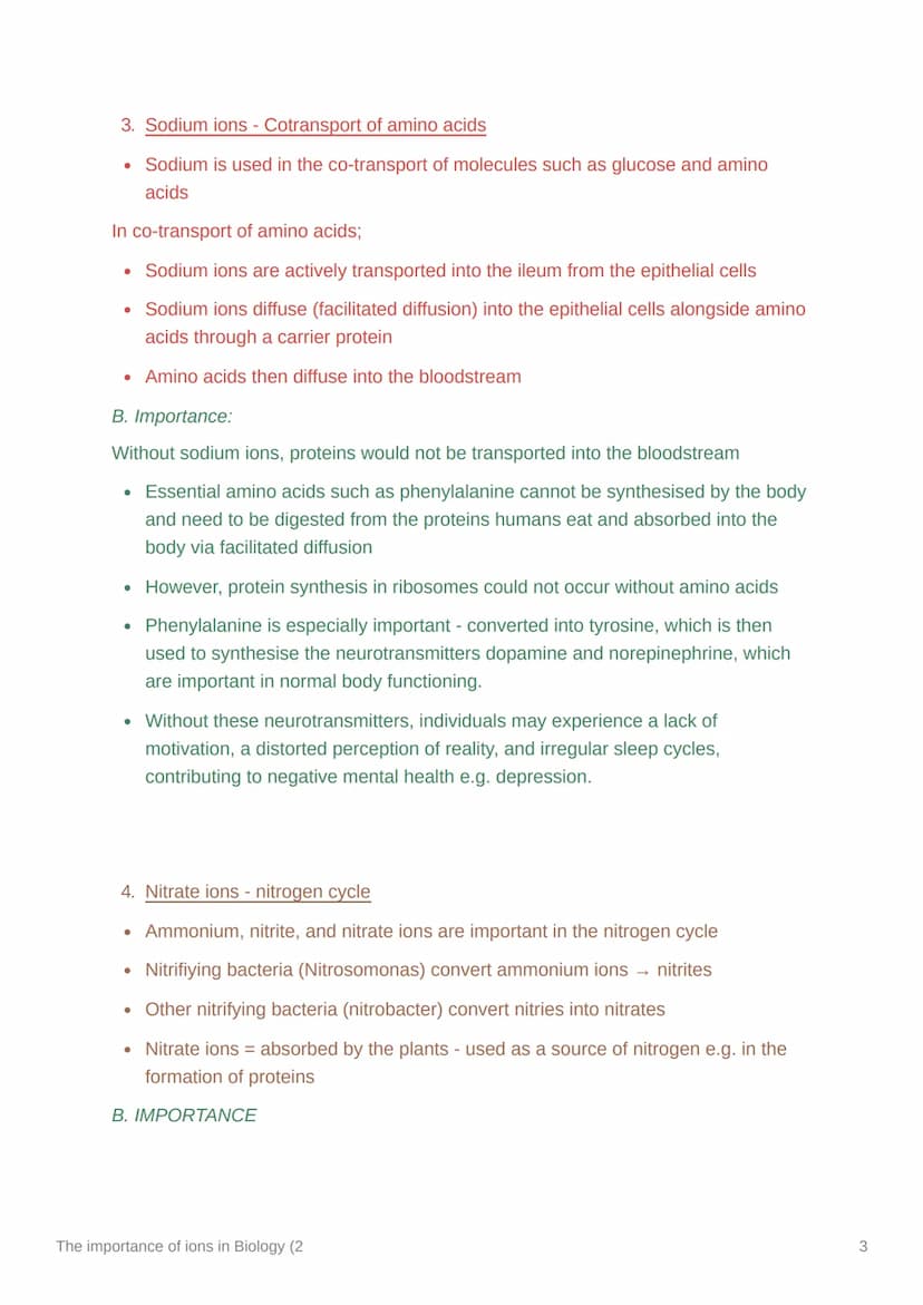 The importance of ions in
Biology (2
Plan:
1. Calcium ions - muscle contraction; taxis and kinesis
2. Iron ions - haemoglobin; no oxygen - n