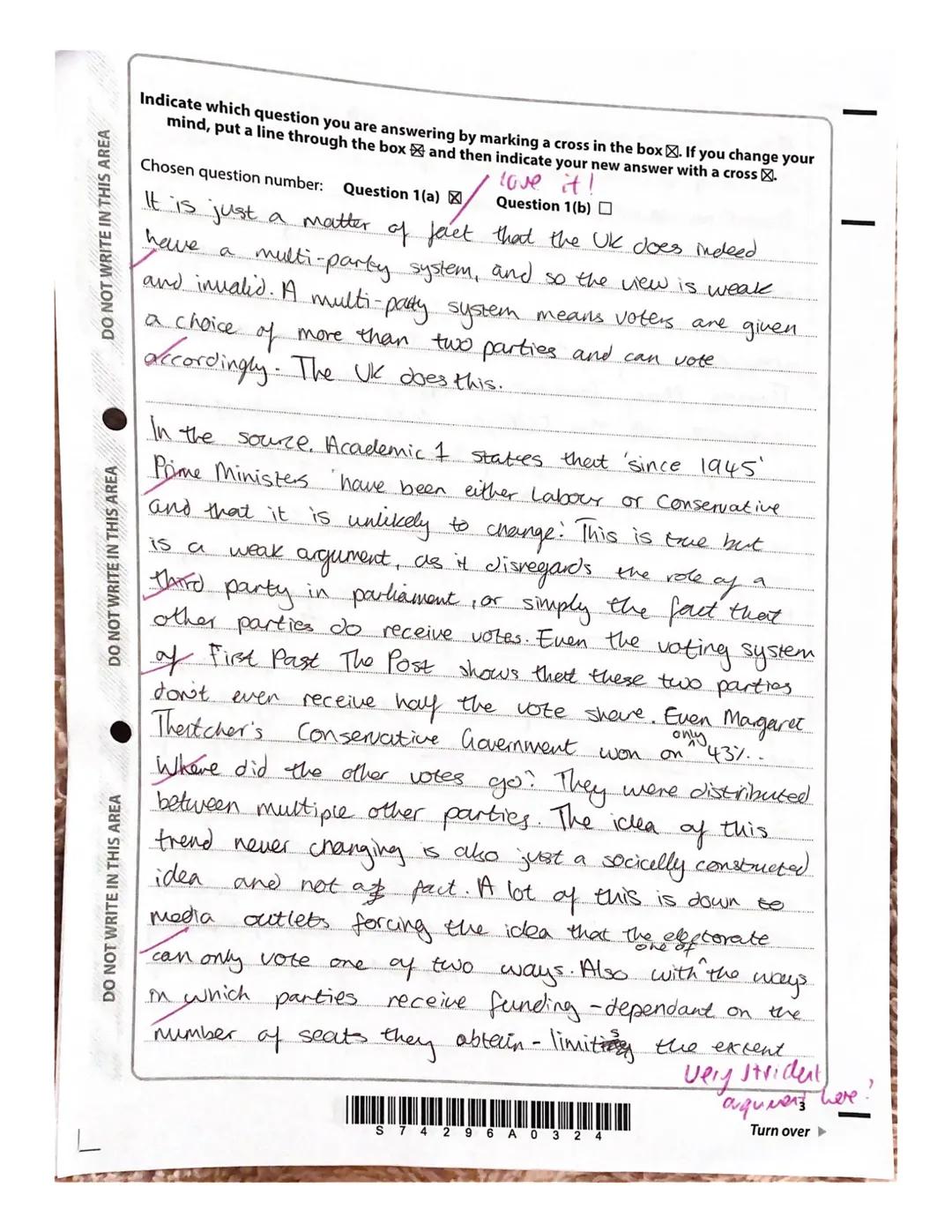I
SECTION A
Political Participation
2
Answer ONE question from EITHER Question 1(a) OR Question 1(b) on page
and then answer ONE question fr