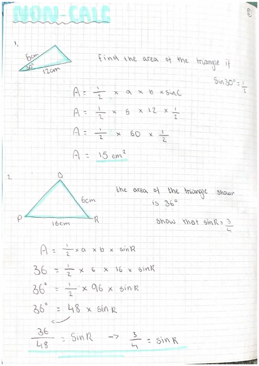 TRICONOMIATRY
AREA OF A TRIANGLE
A
Та and b are the
and 2 sides
Cis
between
L
A
Example
the angle in
a and be
1000m
B
65
120cm
с
A ====2
:
A