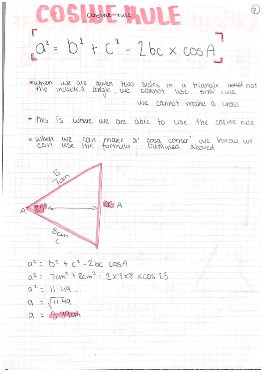 TRICONOMIATRY
AREA OF A TRIANGLE
A
Та and b are the
and 2 sides
Cis
between
L
A
Example
the angle in
a and be
1000m
B
65
120cm
с
A ====2
:
A