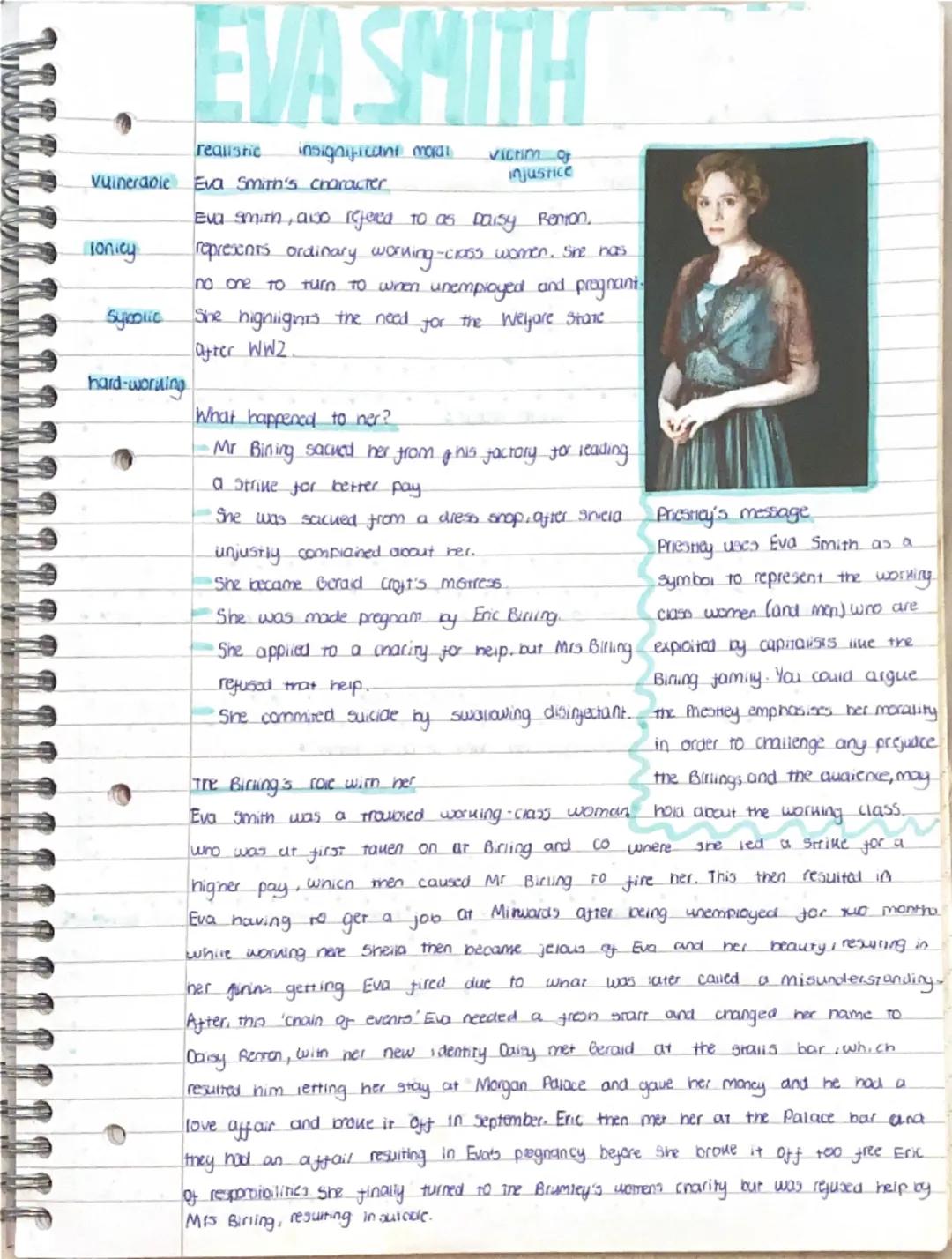 # SHEILA BIRLING

Moral grown honest representation of future
generation
**self-
centred** Sheila's character
She is initially "very pleased