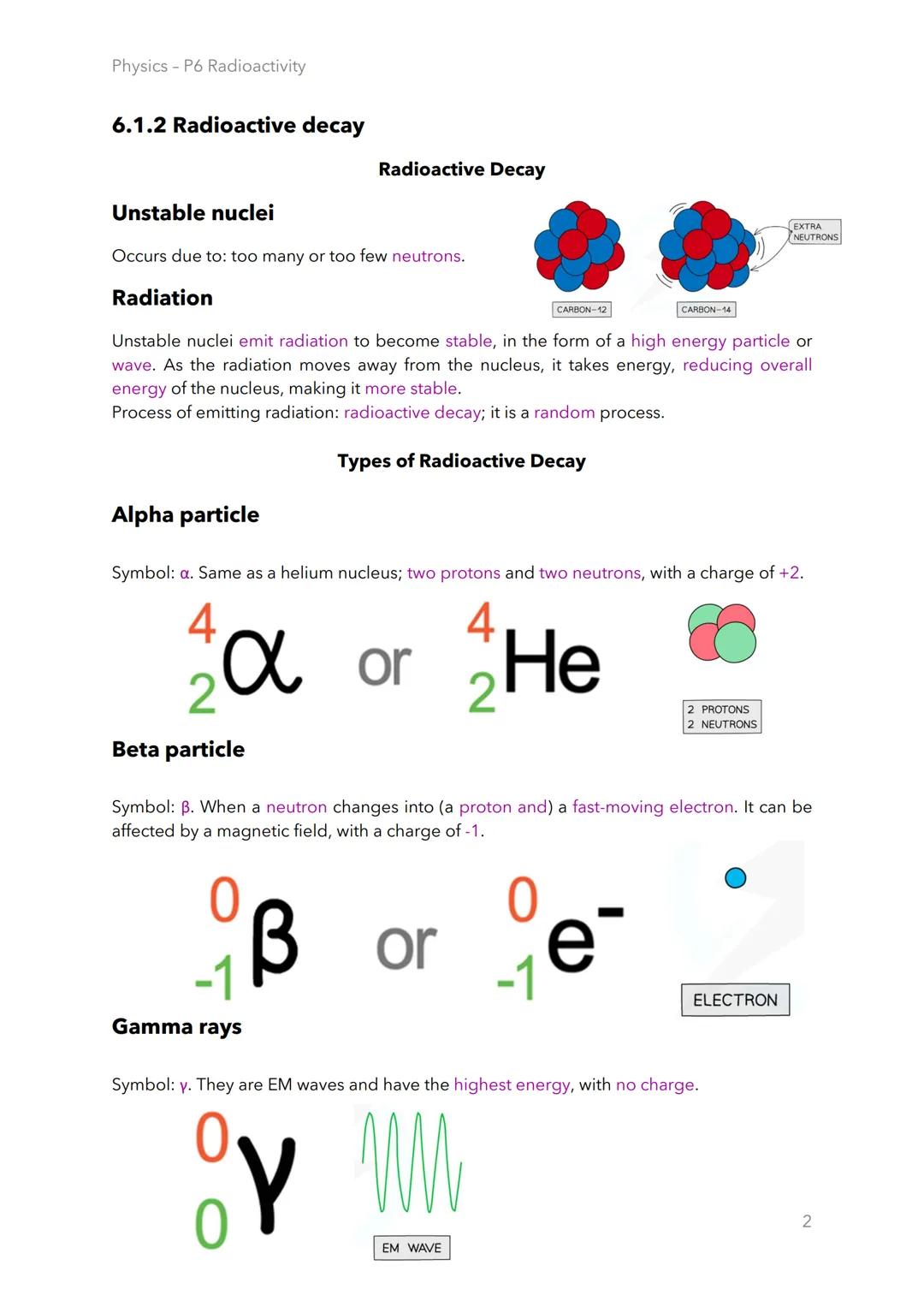 Physics - P6 Radioactivity
6.1.1 Electron shells
Electron Energy Levels
Electrons can move between energy levels by absorbing or emitting el