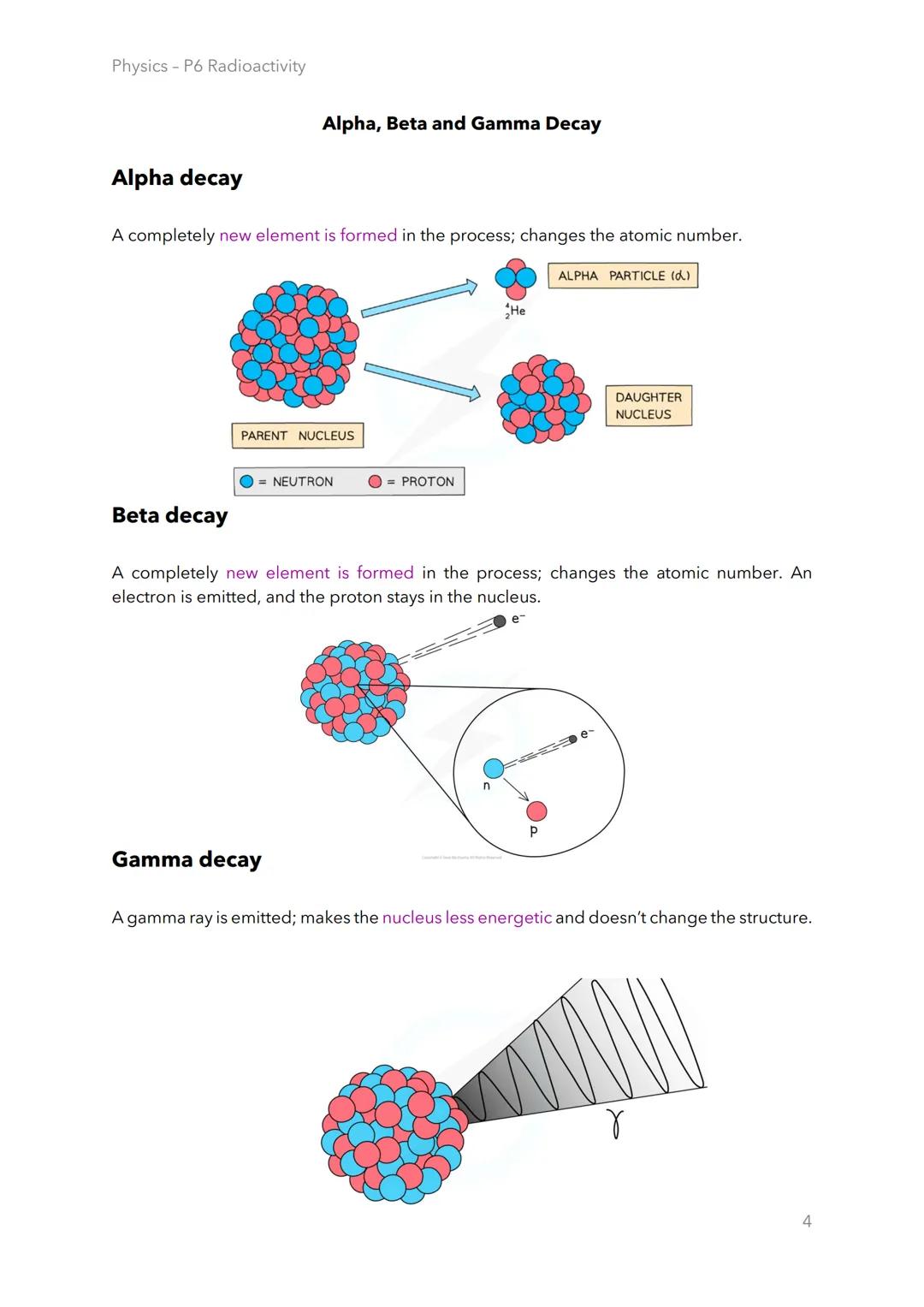 Physics - P6 Radioactivity
6.1.1 Electron shells
Electron Energy Levels
Electrons can move between energy levels by absorbing or emitting el