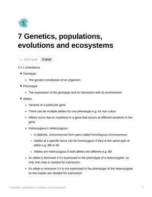 Know Topic 7 Genetics, populations, evolutions and ecosystems  thumbnail