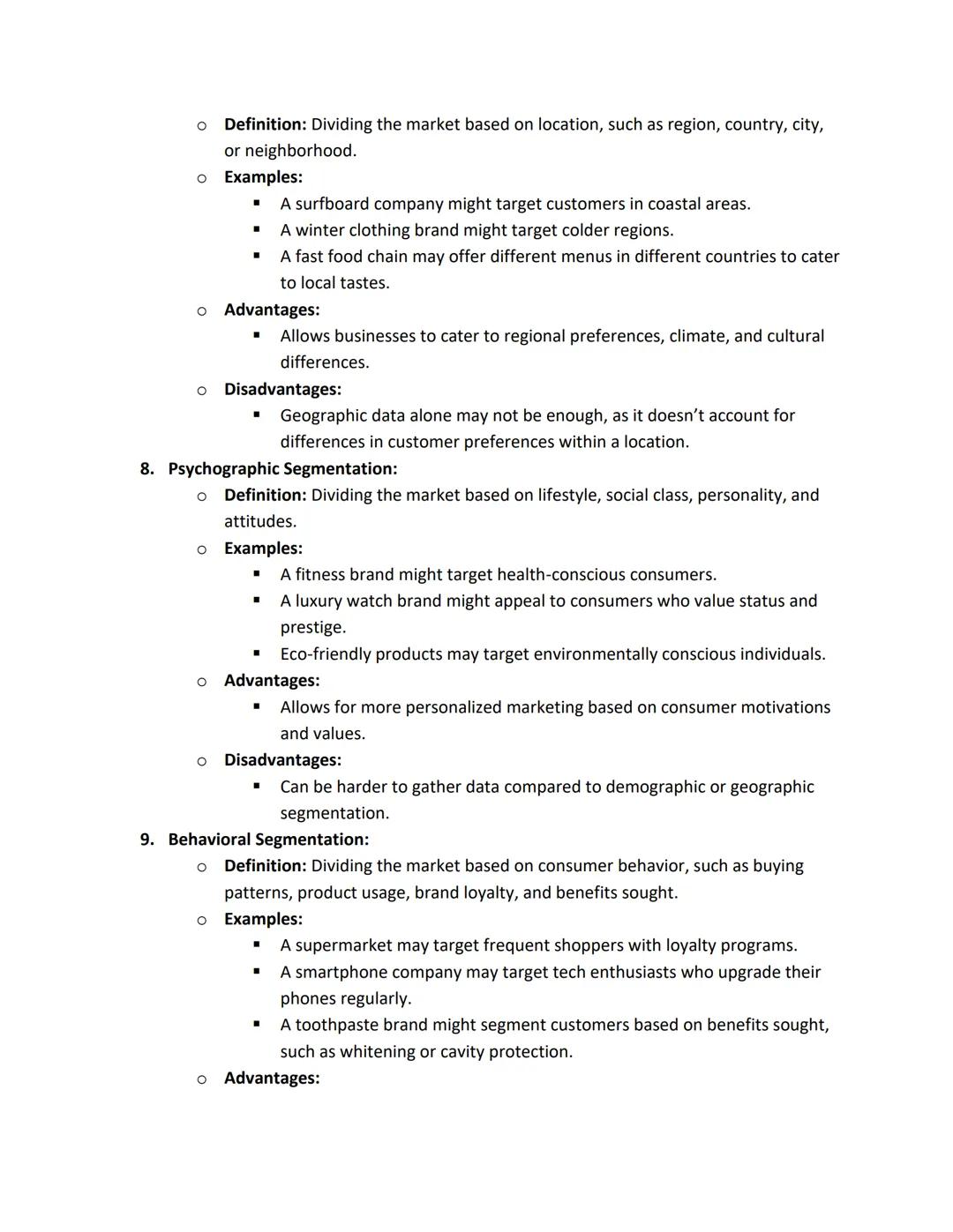What is Market Segmentation?
•
.
Definition: Market segmentation is the process of dividing a market into distinct groups
of buyers based on